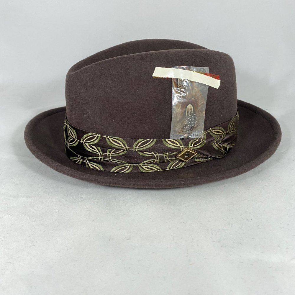 STACY ADAMS Pinch Front Fedora Hat NWOT